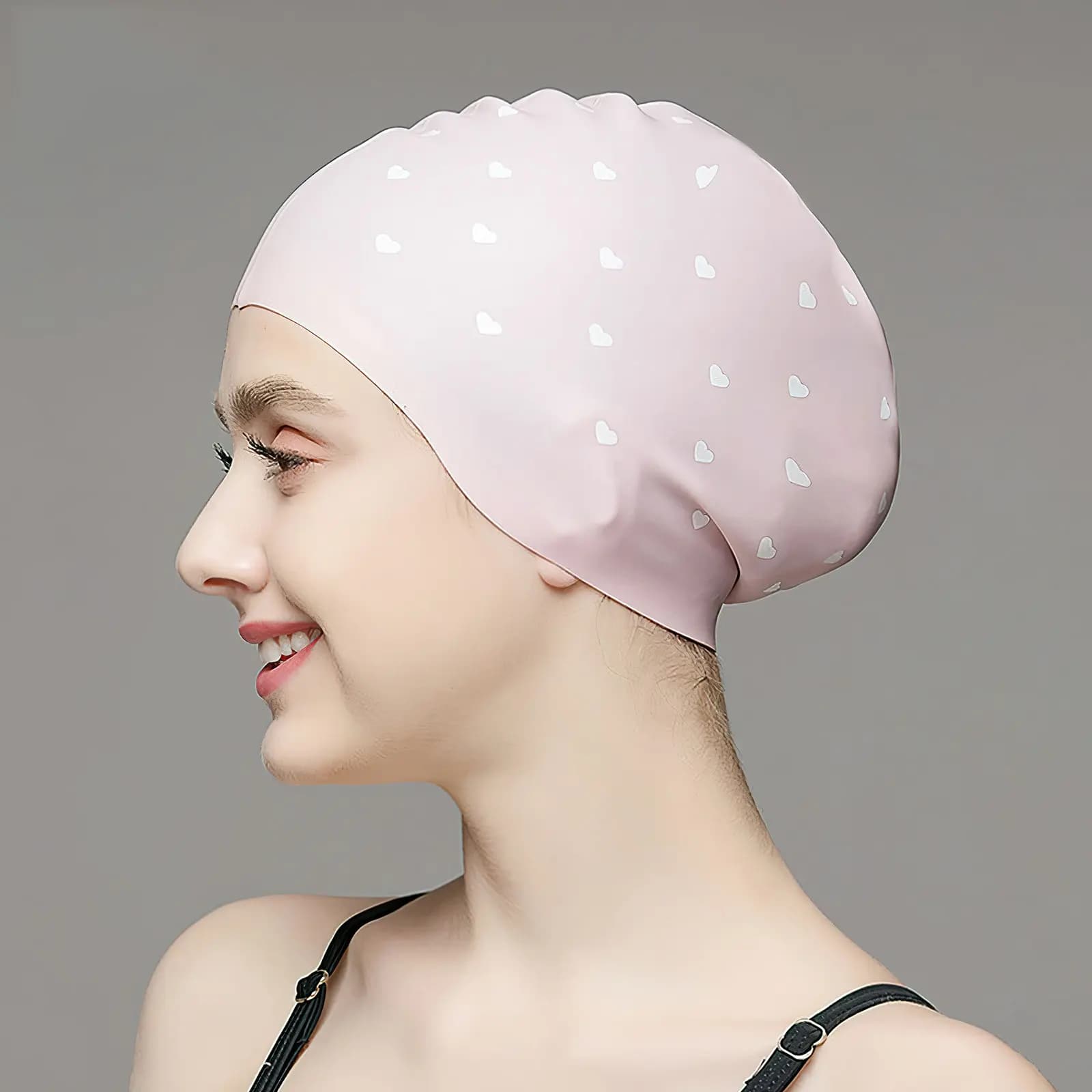 Cuffia da Nuoto Unisex in Silicone Impermeabile Elastica Leggera per Capelli Lunghi Protezione Chimica per Capelli Facile da Indossare e Togliere