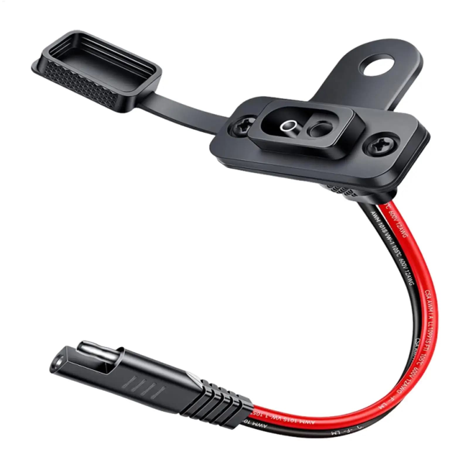 Motorcycle Battery Charger Bracket Copper Wire Waterproof with Screws Motorcycle Battery Charger Bracket Port Mount