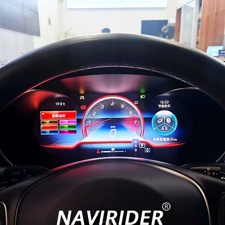 Dashboard Updated by 12.3 Polishes for Mercedes Benz GLC Class C 2015-2018 NGT 5.0 5.5 6.0, Cluster LCD Intelligent, Tachymeter, Instrumentation