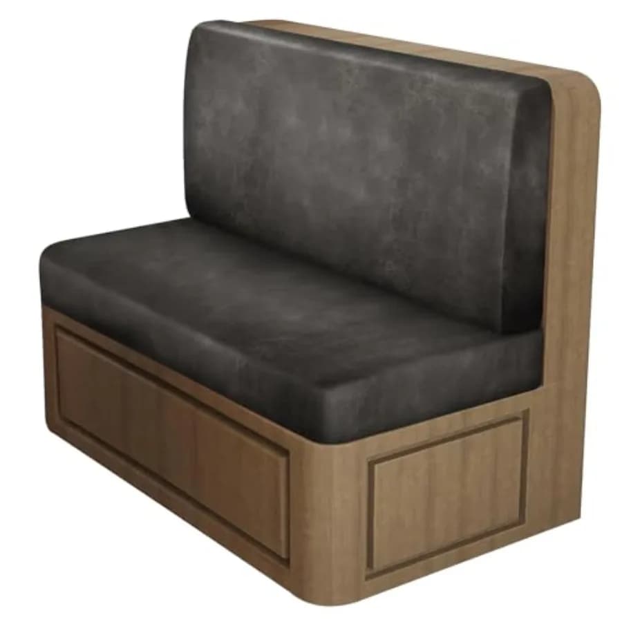 Leather Look RV Dinette Cushion Covers, Stretch Camper Cushion Slipcovers for Travel Trailer Couch RV Booth Seat, Replacement C