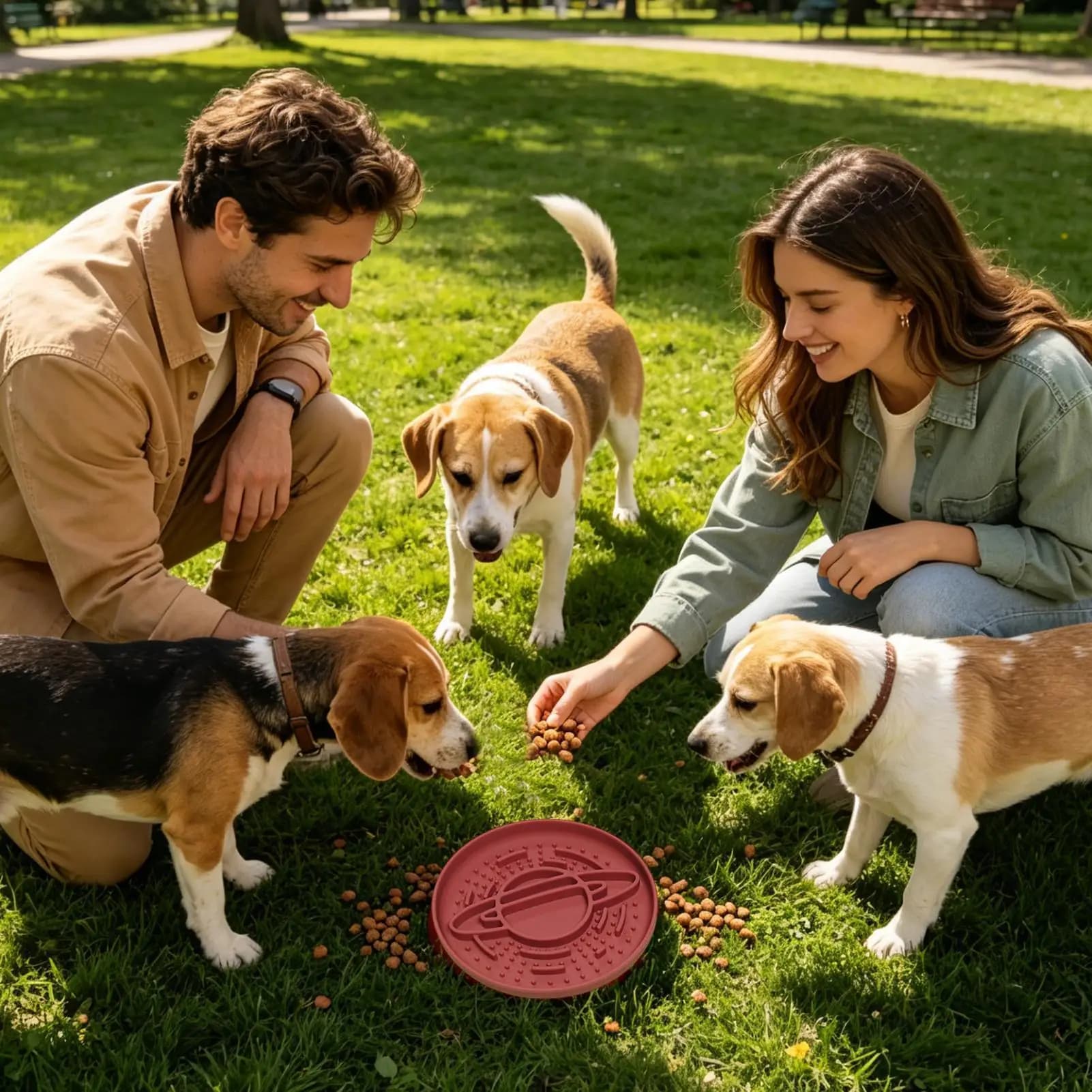 Ciotola per cani a lenta alimentazione in silicone antiscivolo anti-soffocamento, per cuccioli e animali di taglia media, per leccare e mangiare in piedi, uso quotidiano domestico