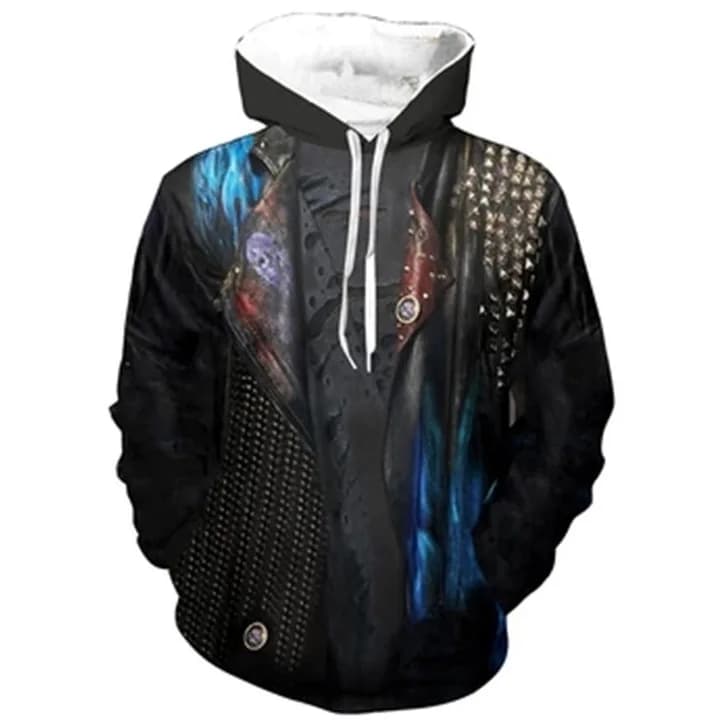 3D Printed Hoodie Cosplay Anime Jacket With The Same Design As The "Descendants 3" Series.