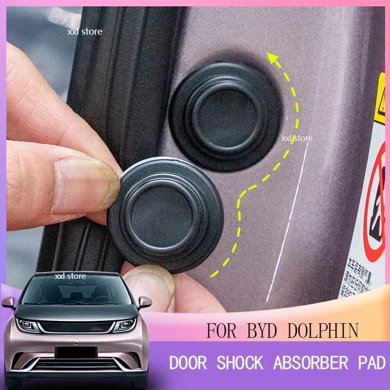 Adesivo di protezione in silicone anti-collisione per tappetino silenzioso ammortizzante per portiera dell'auto per accessori interni auto BYD Dolphin Seagull