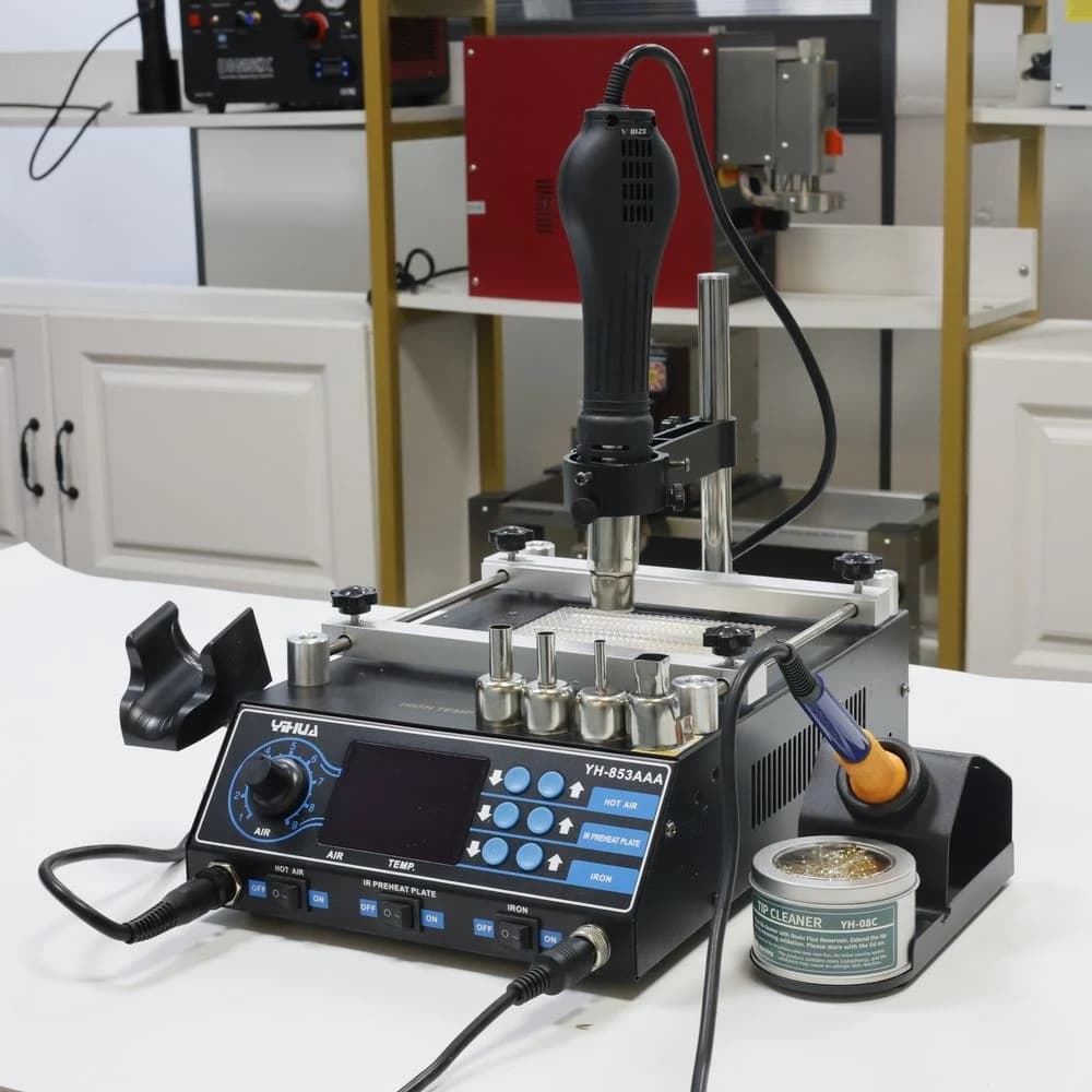 YIHUA 853AAA 1200W Stazione di preriscaldamento PCB Preriscaldatore Saldatura BGA Rilavorazione Saldatore Pistola di calore Saldatura