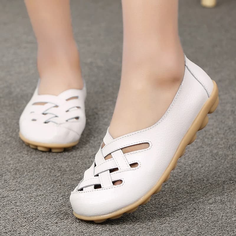 Appartamenti per le donne comode scarpe basse in vera pelle donna Slipony mocassini ballerine mocassini femminili taglia grande 35-44