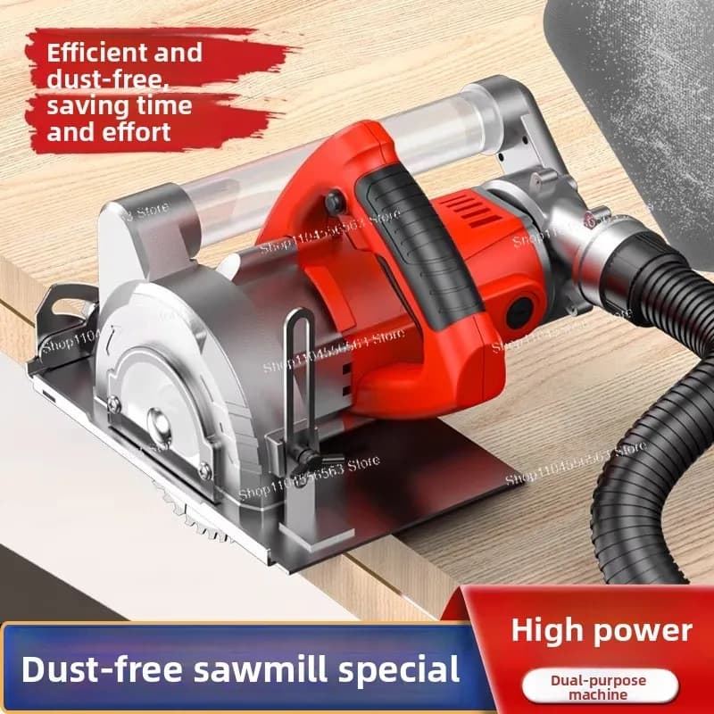 New Dustless Cartridge Cutting Machine, Specialized Portable Saw for Woods with Powder Harvest System, Multifunctional Cutting Tools