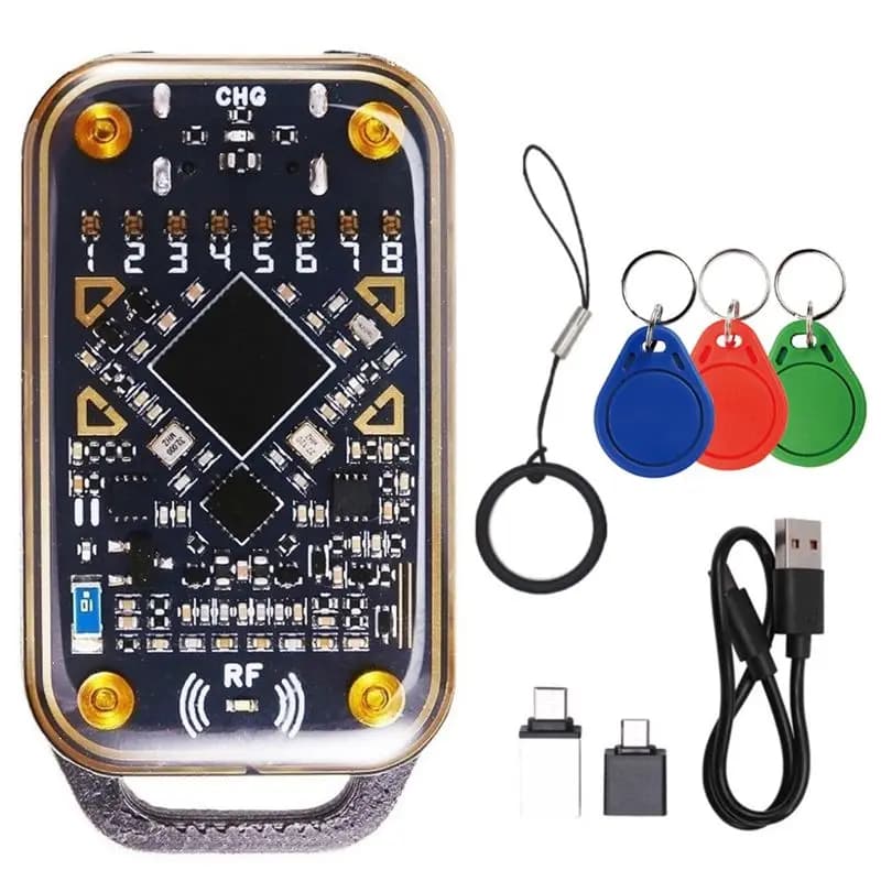 [NEW A09R!】 Chameleon Ultra NFC Chip Reader Smart Card Emulator RFID 125Khz 13.56Mhz Decode Duplicator+ 3XUID Keychain