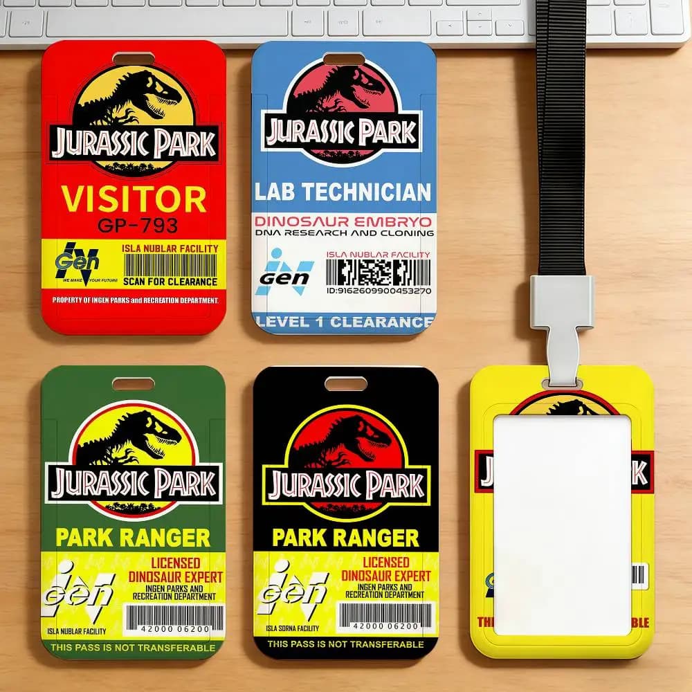 Movie J-Jurassic P-Park Card Holder Student Campus Meal Cards Public Transport Subway Cardcase