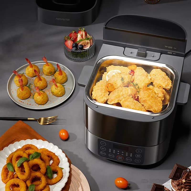 Friggitrice ad Aria Joyoung Intelligente 4L Multifunzione Senza Olio, Forno per Cottura, Essiccatore per Frutta e Verdura, Friggitrice ad Aria SF100