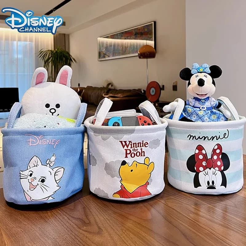 Disney Winnie The Pooh Scatola portaoggetti da tavolo Cartoon Minnie Sock Cestino portaoggetti Snack Articoli vari Cestino portaoggetti cosmetici Regalo per feste