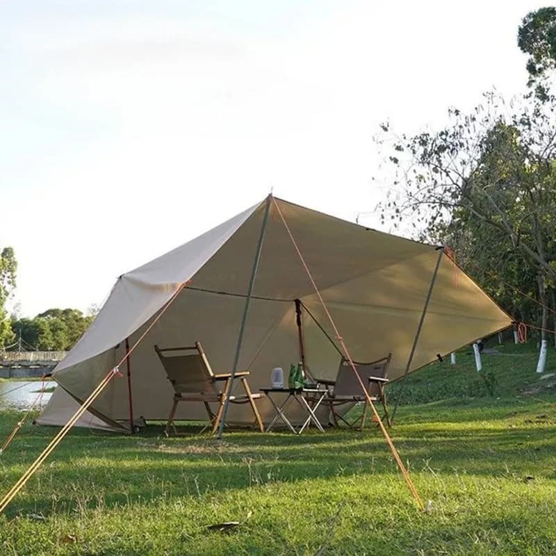 Tenda da Sole Portatile Pieghevole per Auto in Tessuto Oxford, Riparo Leggero da Spiaggia, Ombreggiante, Rettangolare Ispessito, Impermeabile, per Campeggio Esterno