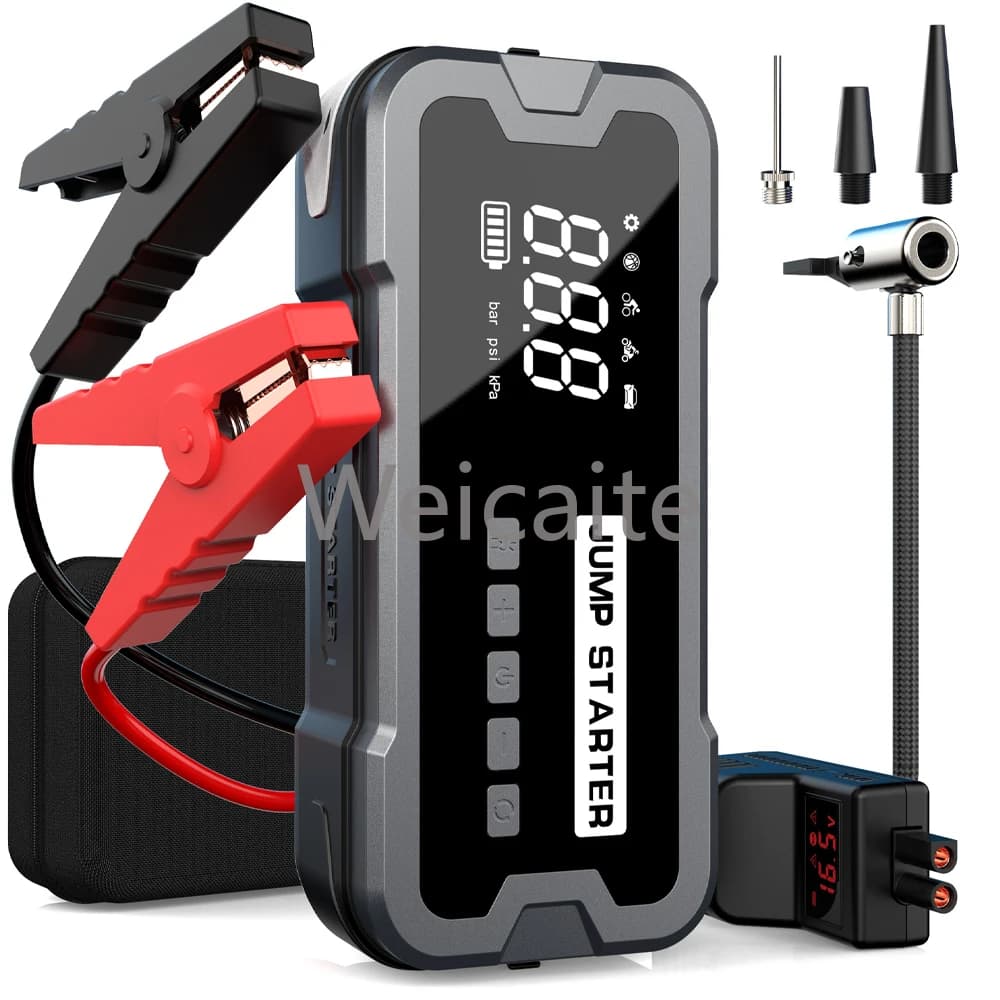 Batteria Booster Pack Start 4000A 24000mAh Scarica Portatile 150PSI Gonfiatori per pneumatici Avviatore di emergenza con compressore d'aria Power Bank