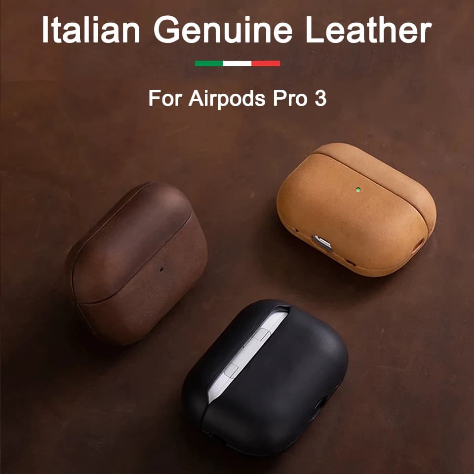 Per Airpods Pro 3 Pro3 Crazy Horse Custodia in vera pelle Custodie in pelle di vacchetta di lusso per Airpods 4 Pro 3 2 Scatola per auricolari Custodia protettiva