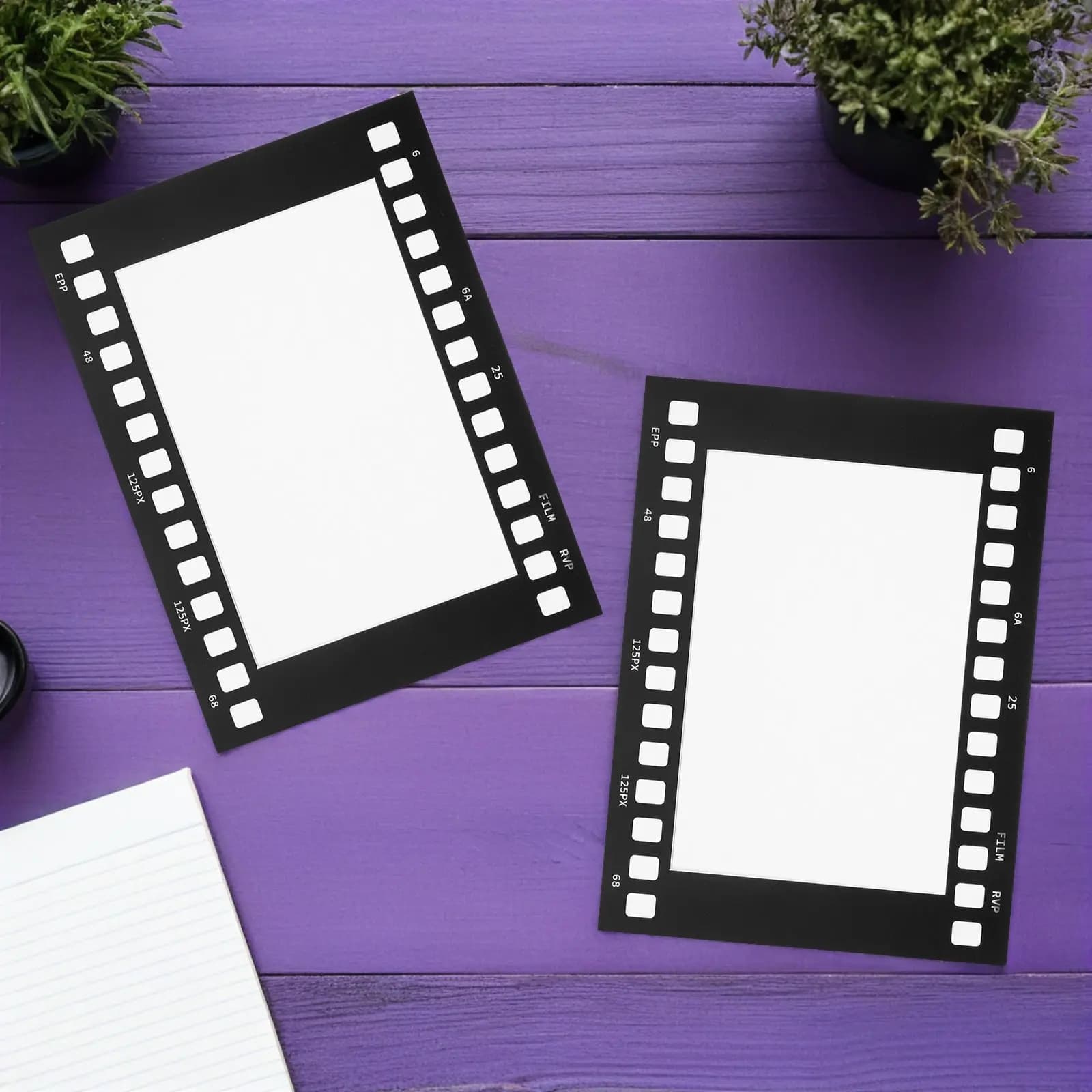 10Pcs Retro Film Strip Photo Frames Paper Picture Frames Vintage Style 6 Inch Wall Hanging Collage Photo Holder