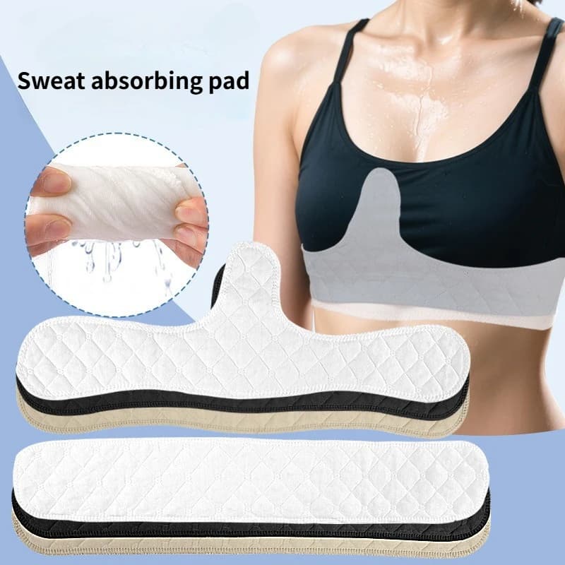 3/5/10PCS Large Washable Reusable Sweat Absorbing Pads Adhesive Sweat Absorbing Pad For Sports Underwear Sweat Absorbing Cottons