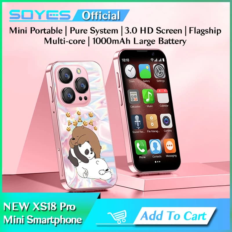 Nuovo con adesivi SOYES XS18 Pro 2 GB RAM 16 GB ROM Android 9.0 Riconoscimento facciale Dual SIM Dual Standby Rete 3G Smartphone da 3,0 pollici