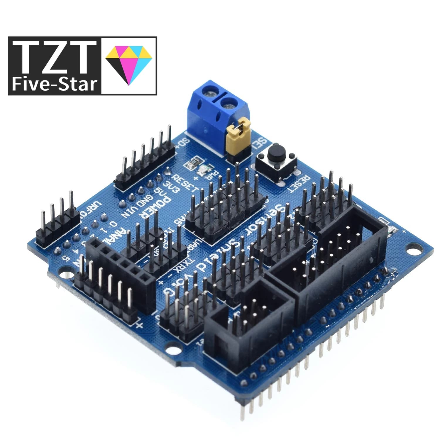 TZT V5.0 Sensor Shield Expansion Board For arduino electronic building blocks Robot Accessories Sensor Shield V5 expansion board