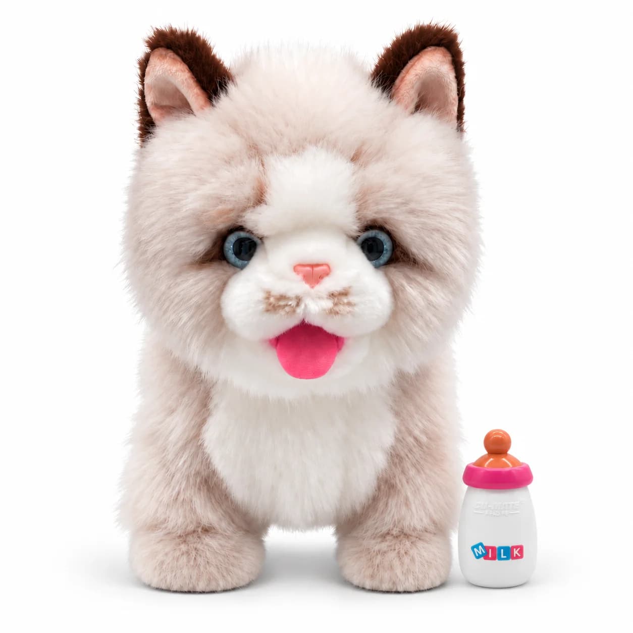 Interactive Robot Ragdoll Cat Toy Plush Cat Gift for Kids Soft Stuffed Animal Educational Gifts