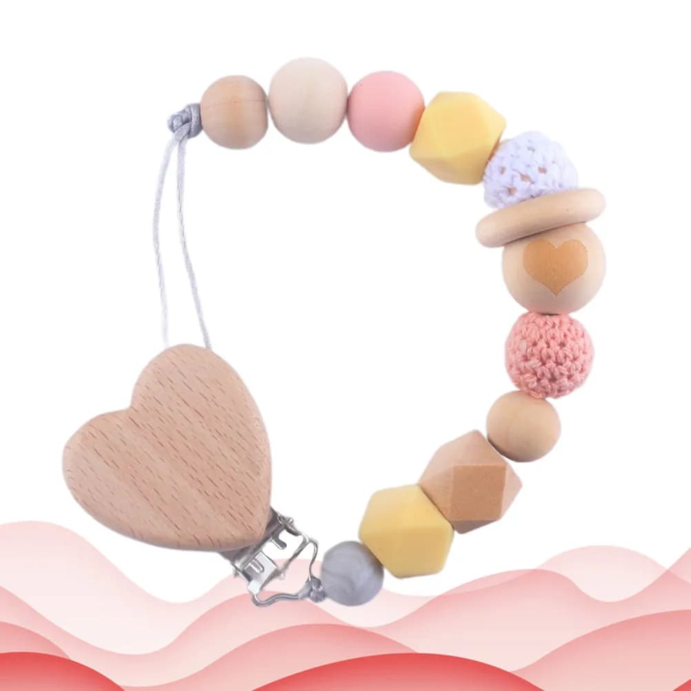 1 Pezzo Catenella Portaciuccio in Silicone per Neonati, Clip per Ciuccio, Cinghia Anti-Caduta per Ciuccio Neonato/Bambino, Colori Vivaci