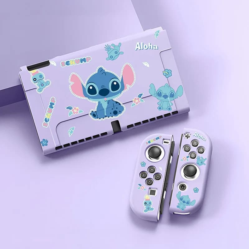 Custodia Protettiva Morbida in TPU Stitch per Controller Nintendo Switch OLED - Cover Posteriore Protettiva