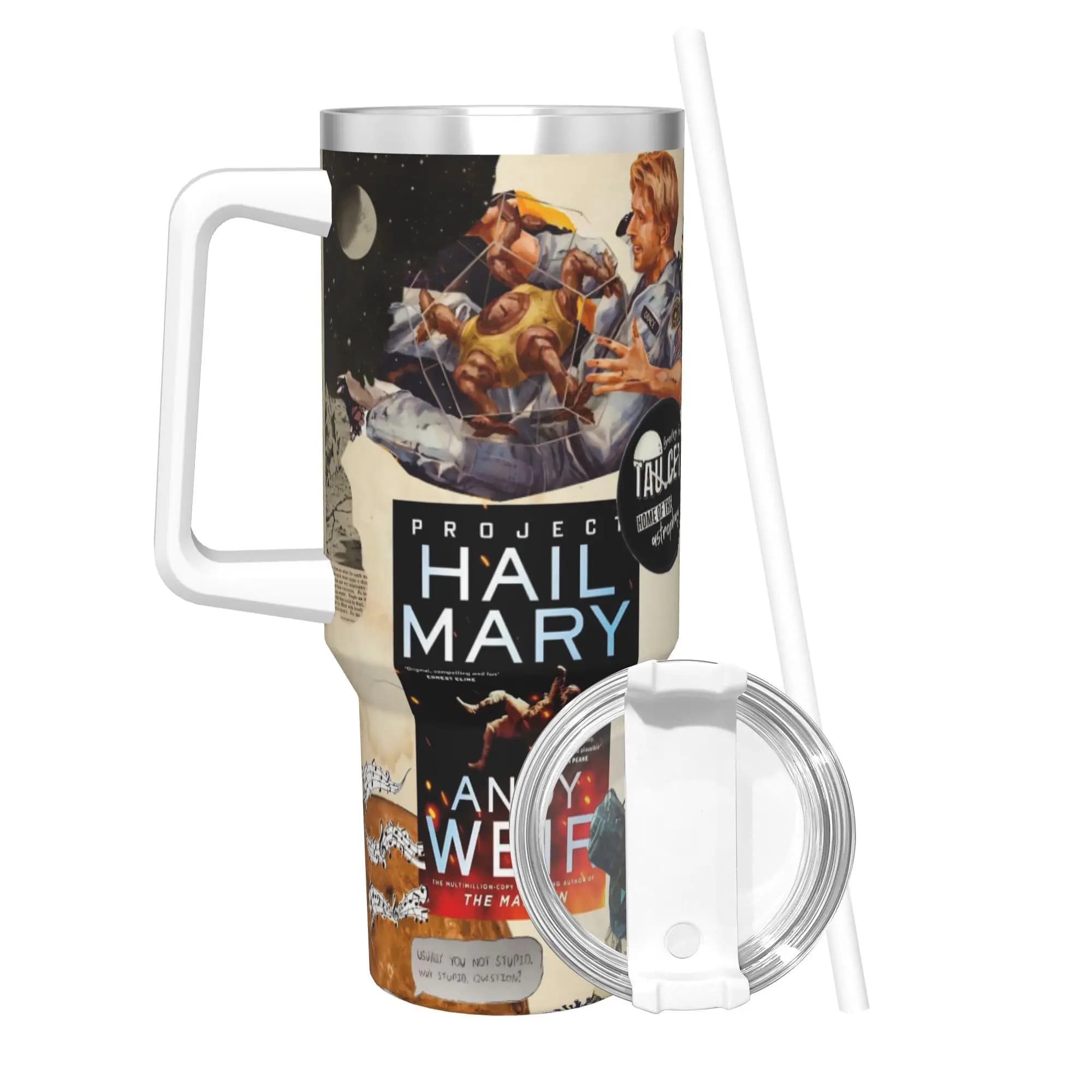 Tumbler Termico Isolato Sottovuoto in Acciaio Inossidabile per Auto, Bottiglia d'Acqua 40oz - Progetto Hail Mary Movie 2026