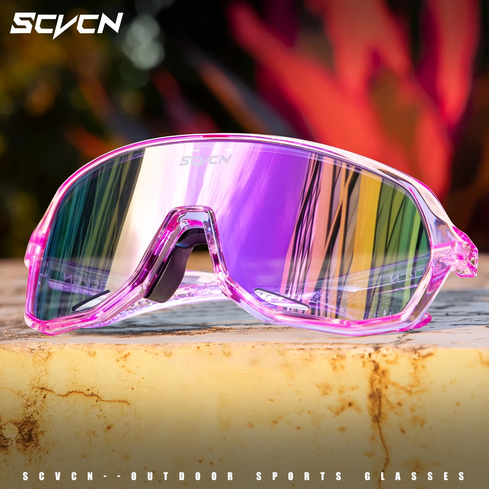 Occhiali da sole da ciclismo SCVCN occhiali da sole da bicicletta per sport all'aria aperta occhiali da corsa UV400 occhiali da ciclismo da uomo MTB occhiali da bici da strada da donna