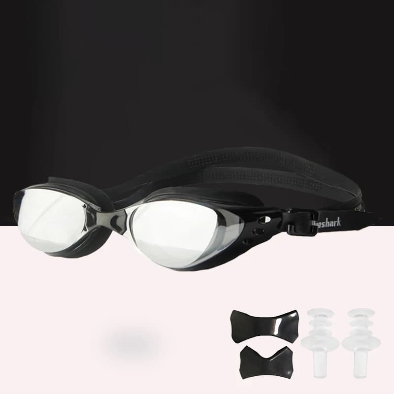 Men Women's Silicone Lacquer Plating Swim Glasses Anti Fog UV Protection Swimwear Waterproof Glasses Without Box