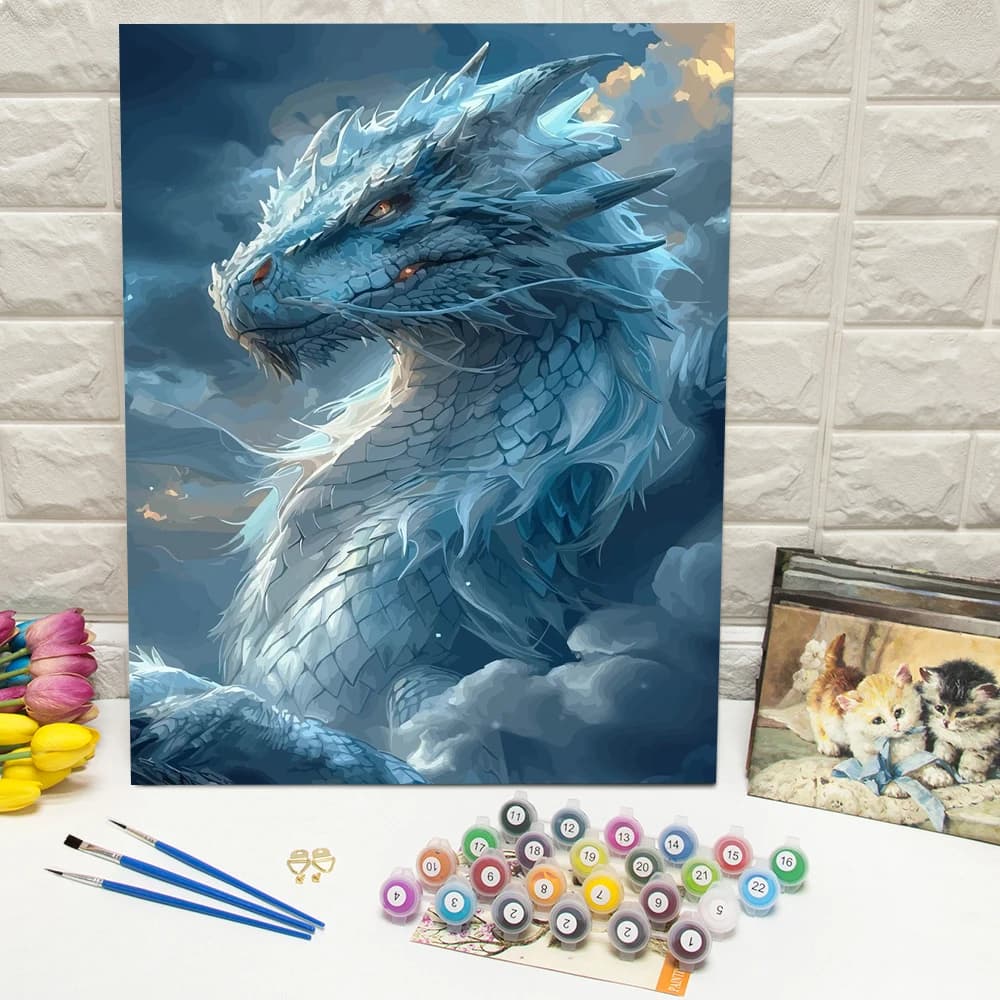 Digital Oil Painting Dragon DIY Handpainted Canvas Painting Animal Picture Artcraft On Canvas Acrylic Paint Handpainted Gift