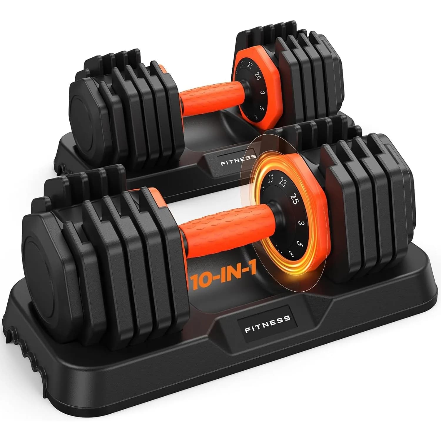 Adjustable handlebar set updated 2026 by 2,50 pounds with box holders, adjustable weights with non-slip silicone handle
