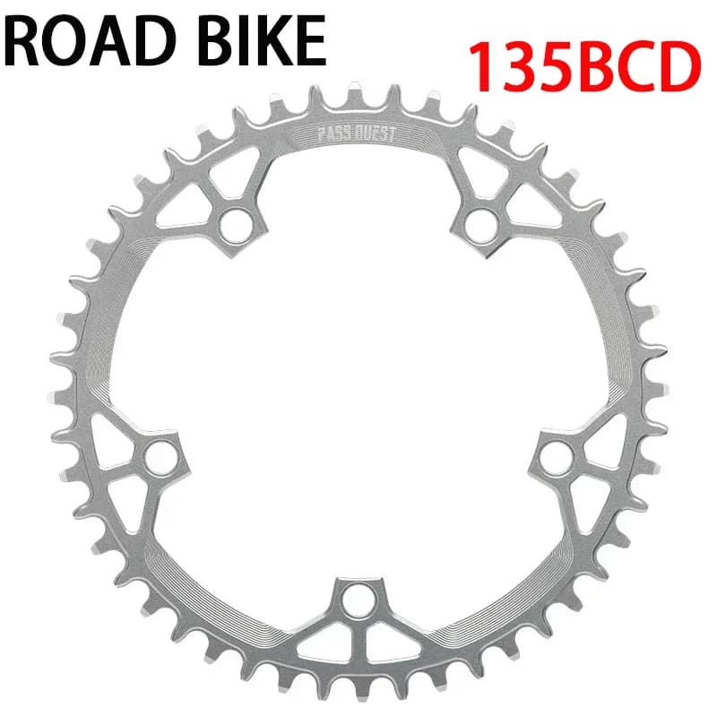 135BCD ruota a catena a cinque griffe 40T 42T 44T 46T 48T 50T 52T 54T 46T 58T argento per pignone per bici da strada con corona di agnolo