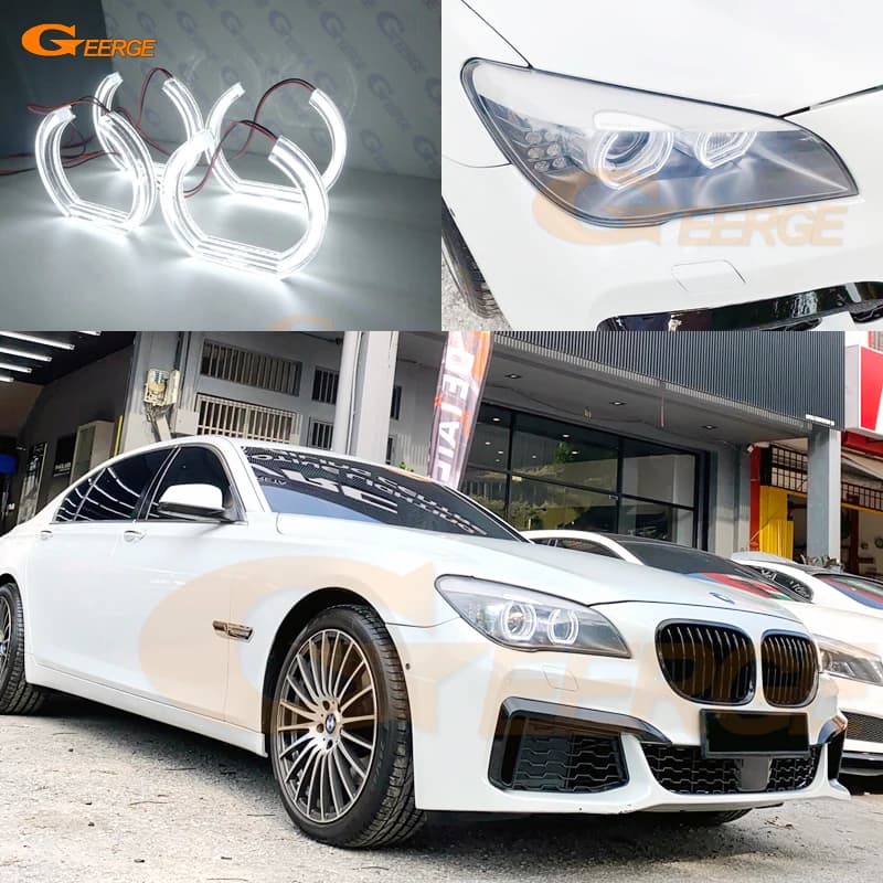 Per BMW Serie 7 F01 F02 F03 F04 2008 2009 2010 2011 2012 2013 2014 2015 Ultra Luminoso Stile DTM Led Angel Eyes Kit Halo Anelli