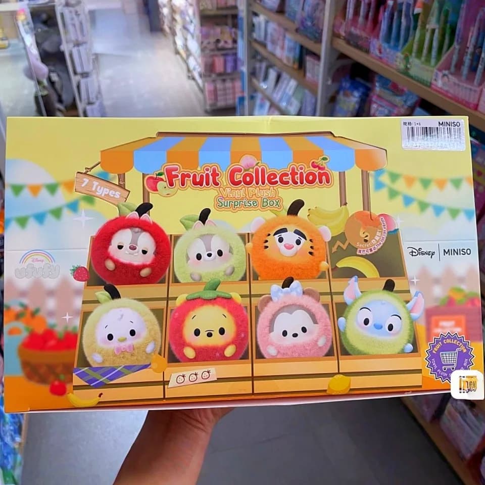 Disney Ufufy Collezione di frutta Scatola a sorpresa in peluche in vinile Kit per garage Ciondolo Ornamento Scatola cieca alla moda Giocattolo per ragazze