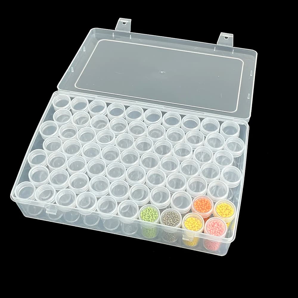 Scatola portaoggetti per pittura con diamanti Conservazione artistica con diamanti adatta per accessori da ricamo Perline Pittura con diamanti Artigianato per nail art