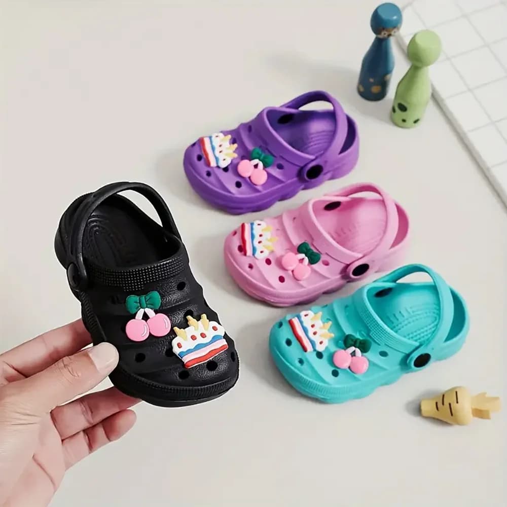 Sandali casual da cartone animato con design fai-da-te per bambini estivi - Pantofole antiscivolo traspiranti per ragazzi e ragazze - Abbigliamento per la casa e la spiaggia
