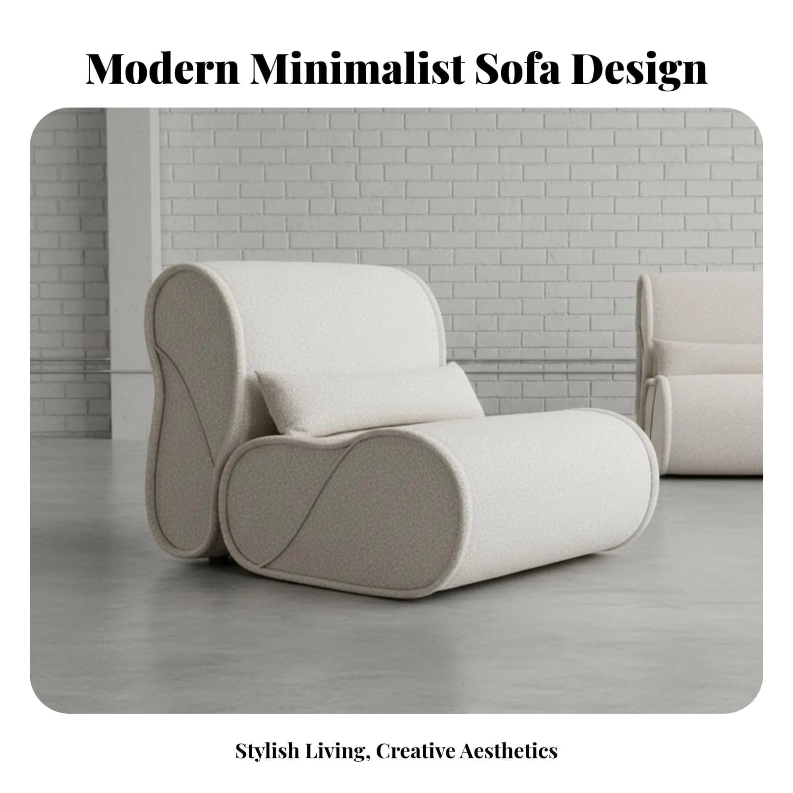 Divano Componibile dal Design Minimalista, Combinazione Flessibile Ispirata ai Designer per Hall di Hotel