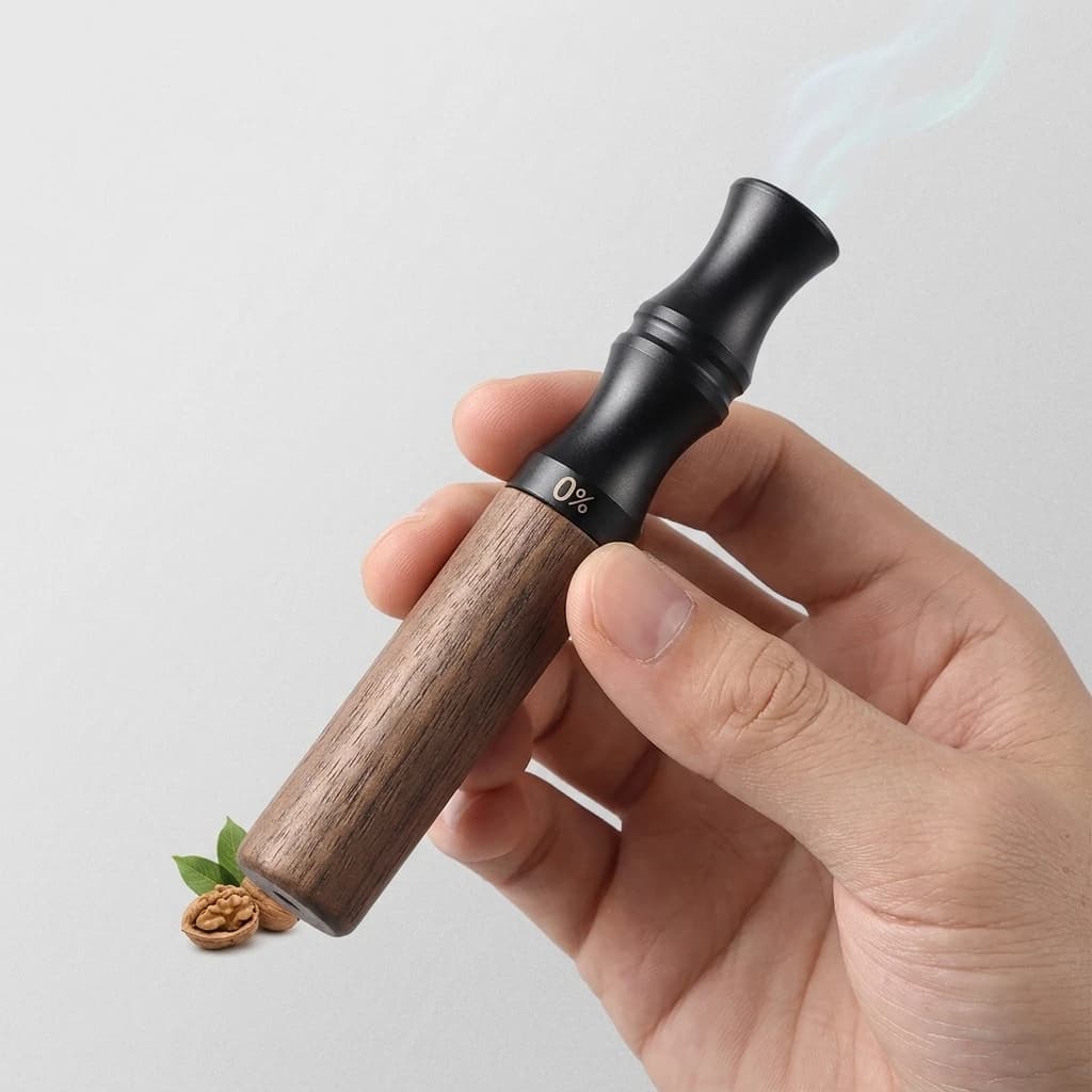 Stick orale aggiornato in legno naturale di noce per aromaterapia, strumento rilassante per la respirazione, adatto per viaggi quotidiani e ufficio