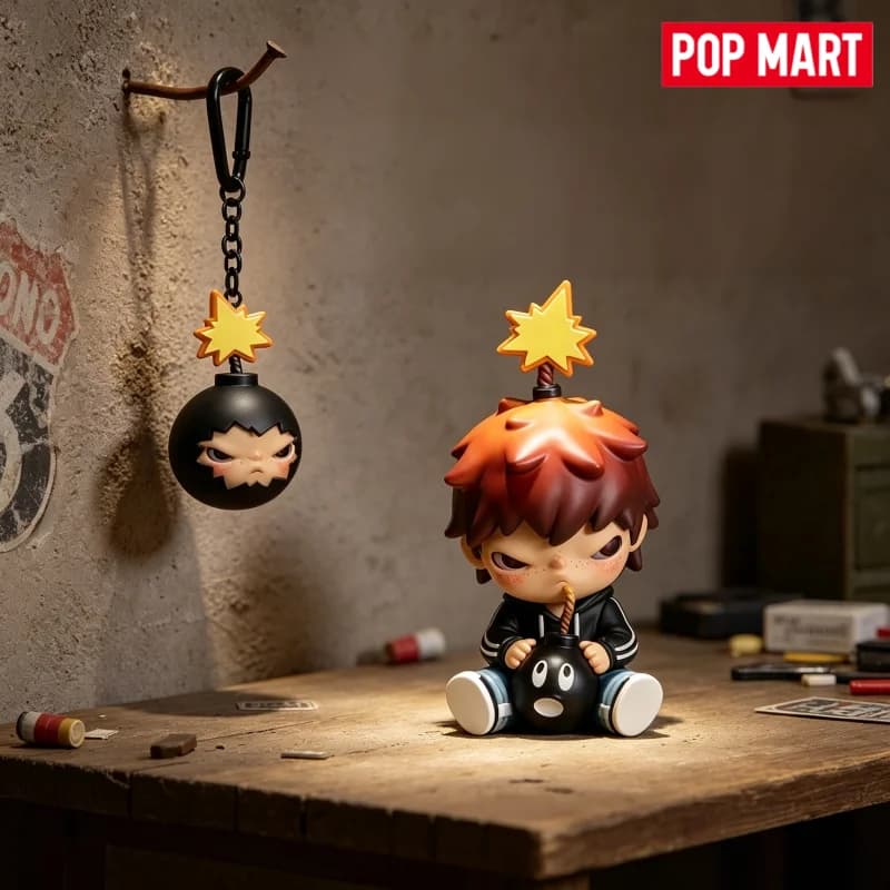 Hot POP MART Hirono X The Hundreds Figure Series Singapore Limited Blind Box Anime Figure Hanging Card HomeDecor Trendy Gift Toy