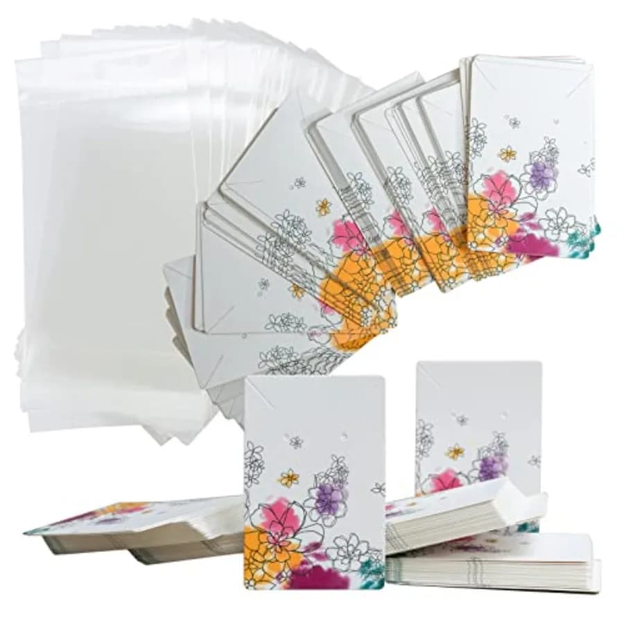 Necklace Display Cards With Bags Earring Display Cards Sets Earring Packing Holder Cards With bags Jewelry Packing For Earring