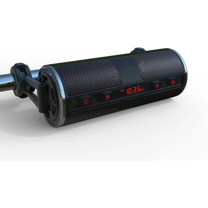 Altoparlanti Sistema audio radio impermeabile Bluetooth Amplificatore incorporato, lettore Mp3 in metallo da 3 pollici, ottimo per ATV, scooter