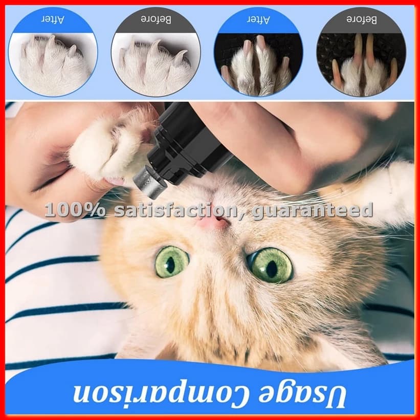 Tagliacapelli per unghie per animali domestici, tagliaunghie per cani ricaricabile USB, smerigliatrice per unghie per cani, strumenti per la toelettatura degli animali domestici - A13G