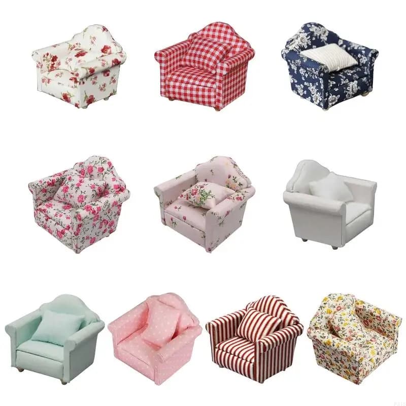 Scaled Miniature Model Couch for Doll House Living Room Accessory Furniture P31B