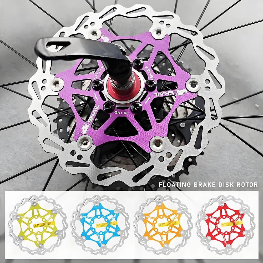 SNAIL Disc Brake Rotor MTB Bicycle Floating Rotor Heat Dissipation 160mm Stainless Steel Rotor Cycling Accessories