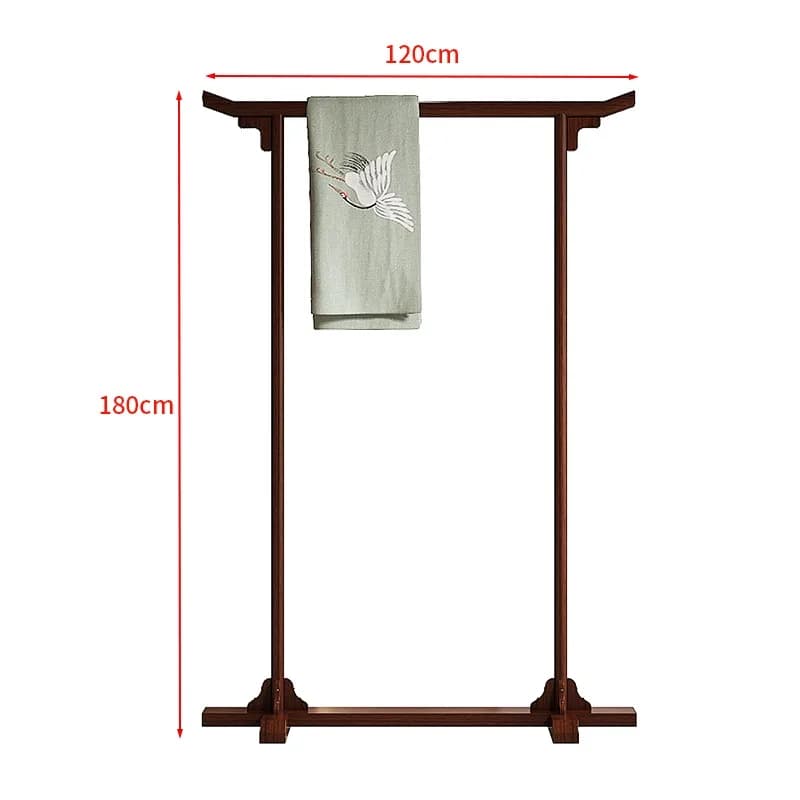 Nuovo appendiabiti cinese dal pavimento al soffitto per camera da letto in legno massello Appendiabiti cinese Xiuhe espositore per vestiti in legno