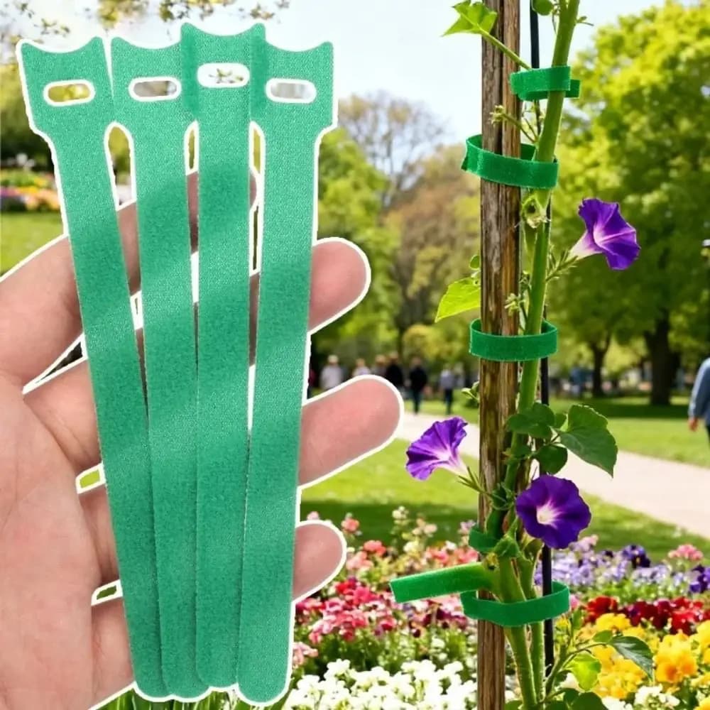 50/100PCS New Nylon Hook Loop Cable Ties Adjustable Flexible Plant Ties Reusable Binding Tape Cable Management