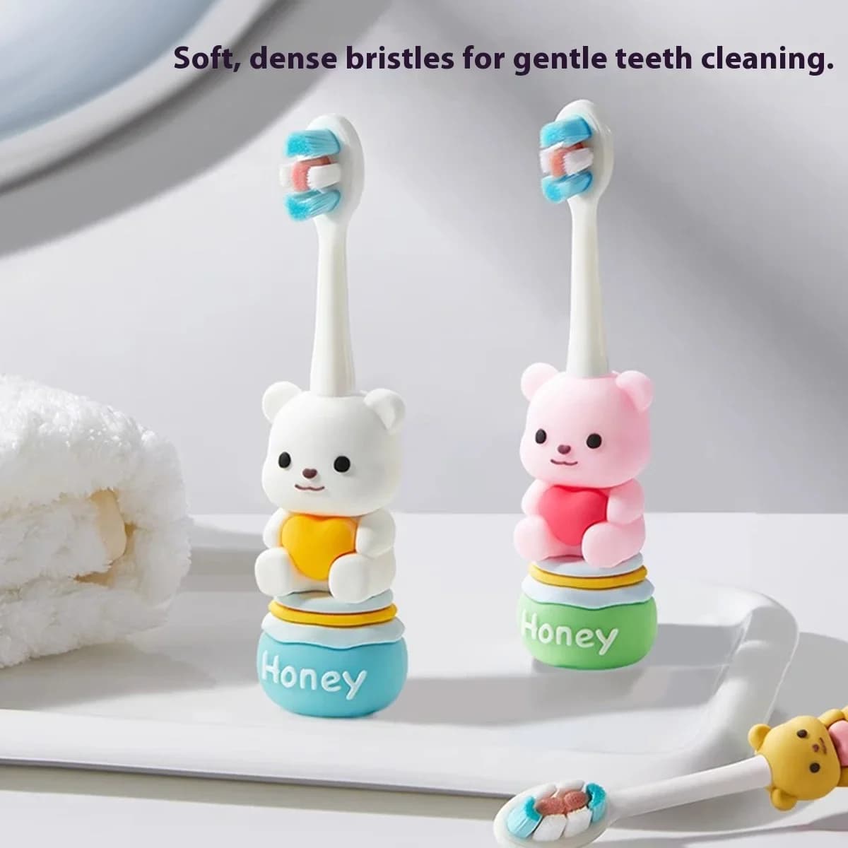 Spazzolino da denti per bambini astronauta dei cartoni animati - Setole super morbide Spazzolino da denti per addestramento del bambino per bambini 1-12 anni Igiene orale di alta qualità