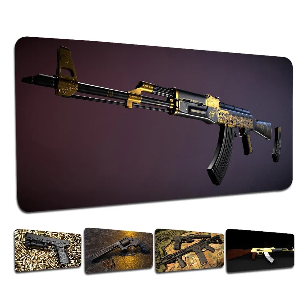 Fucile Pistola Revolver Pistola AK47 INS Marea Grande Cartoon Anime Gaming Mouse Pad Tastiera Mouse Tappetini Tappetino da scrivania Accessori