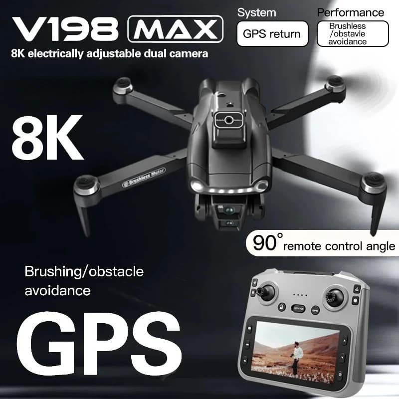 2026New V198MAX Drone Laser obstacle avoidance aerial photography 8K 5G Professional HD Camera Brushless Folding Quadcopter