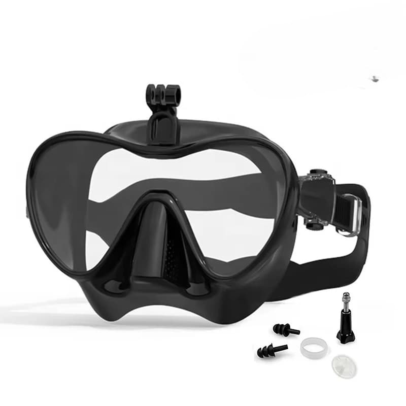 Customized underwater mask at low volume transparent belt equipment for snorkeling underwater masking logo snorkeling underwater mask free