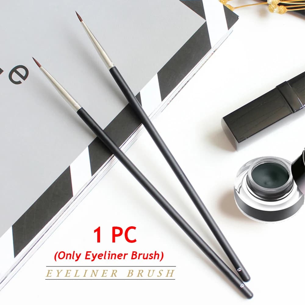 Hot Fine Eye Tools Pennello per crema per sopracciglia Pennello per eyeliner nero Penna per eyeliner per capelli di visone