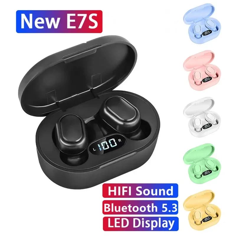 E7S TWS cuffie Wireless Bluetooth auricolare controllo auricolare sportivo microfono impermeabile auricolare musicale funziona su tutti gli Smartphone